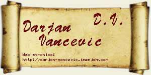 Darjan Vančević vizit kartica